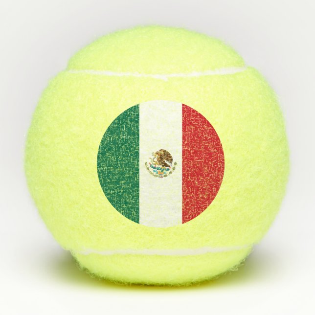 Pelotas De Tenis Bandera Mexicana (Anverso)