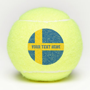 Pelotas De Tenis Bandera sueca del amarillo impreso personalizado