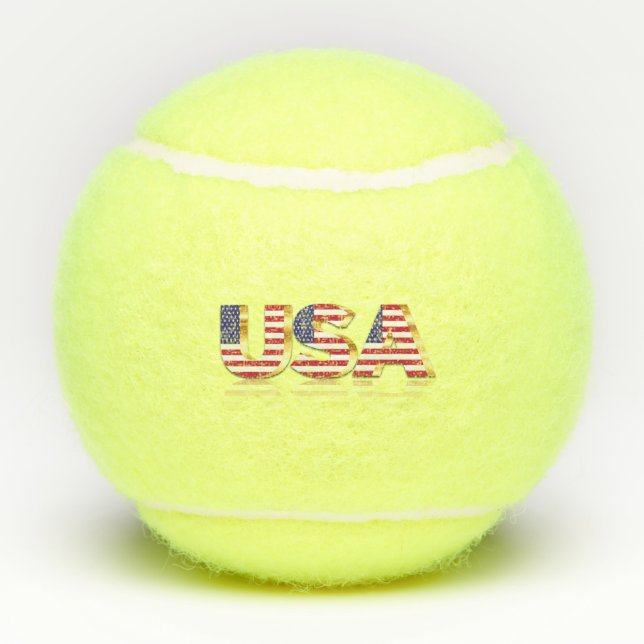 Pelotas De Tenis Banderas de Estados Unidos (Reverso)