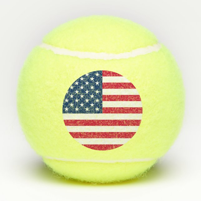 Pelotas De Tenis Banderas Patrióticas Americanas de tenis (Reverso)