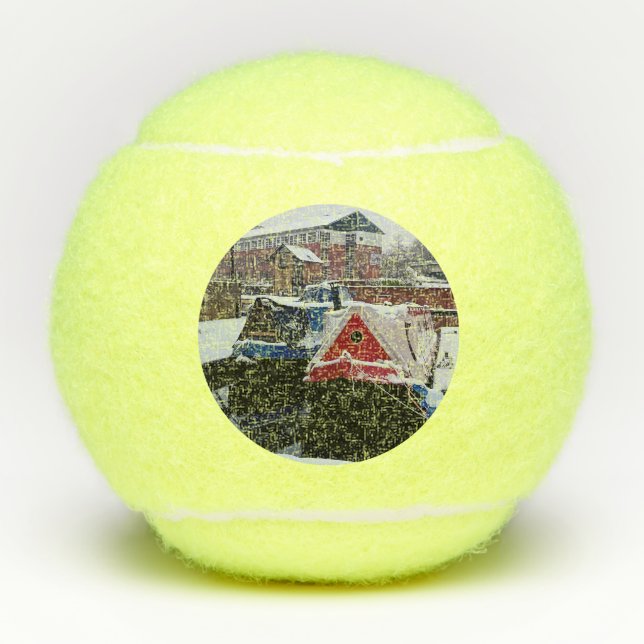 Pelotas De Tenis Barcos rojos y azules (Anverso)