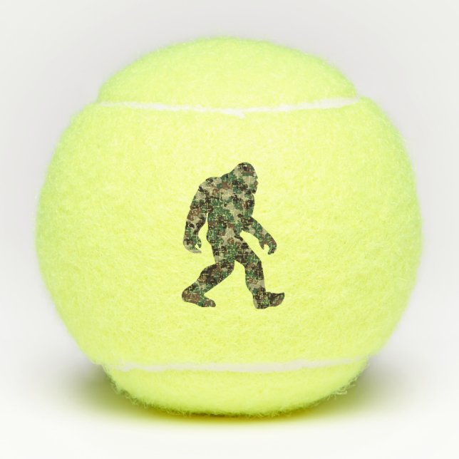 Pelotas De Tenis Bigfoot Sasquatch Camuflaje (Anverso)