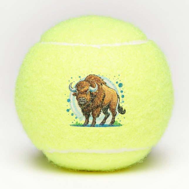 Pelotas De Tenis bison de cuernos grandes (Anverso)