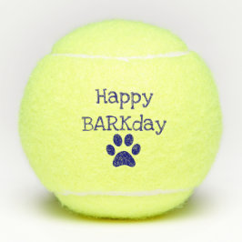 Pelotas De Tenis Blue Happy Barkday Birday Mascota Dog Toy