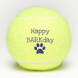 Pelotas De Tenis Blue Happy Barkday Birday Mascota Dog Toy