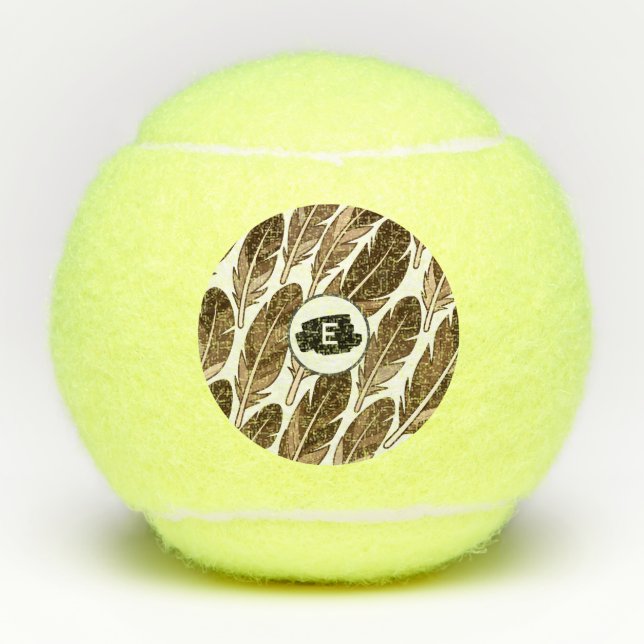 Pelotas De Tenis Boho - Monograma Personalizado (Anverso)