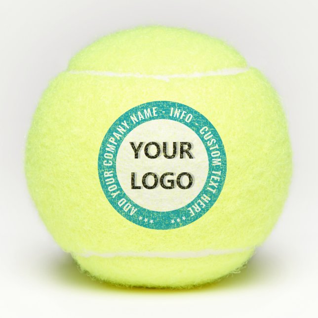 Pelotas De Tenis Branded Company Logo and Text Tennis Balls Example (Anverso)