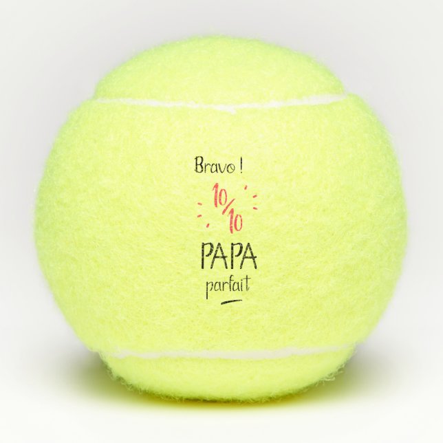 Pelotas De Tenis Bravo 10 sobre 10 papá perfecto (Anverso)