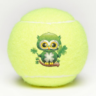 Pelotas De Tenis Búho Bebé Lindo Cartoon de San Patricio