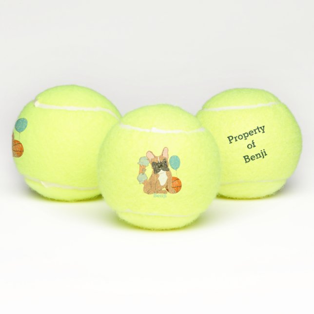 Pelotas De Tenis Bulldog francés personalizado (Múltiples)