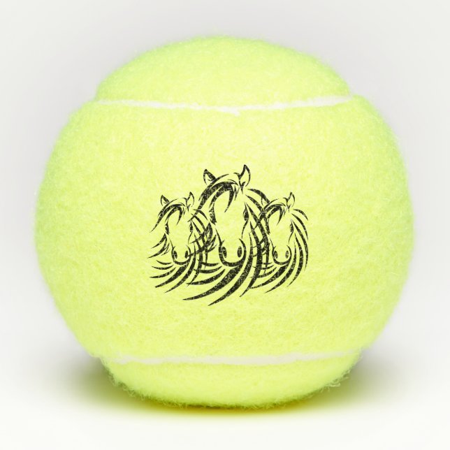 Pelotas De Tenis Caballos negros (Anverso)
