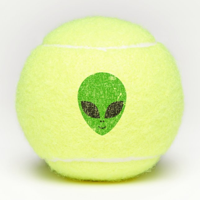 Pelotas De Tenis cabeza verde extraterrestre de ciencia ficción ext (Anverso)