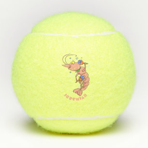 Pelotas De Tenis Camarón alegre, personalizado de la gamba