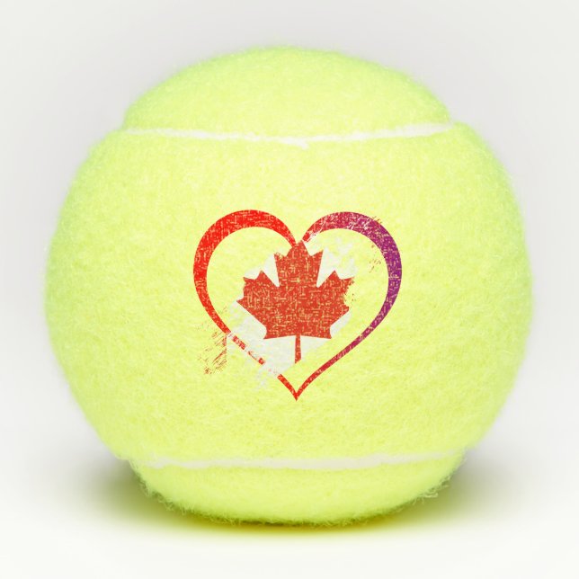 Pelotas De Tenis Canadiense Day Tennis Balls (Anverso)