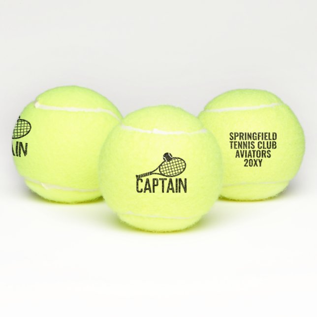 Pelotas De Tenis Capitán de tenis Keepsake personalizado (Múltiples)