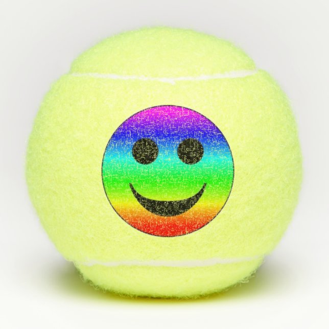 Pelotas De Tenis Cara arco iris (Anverso)