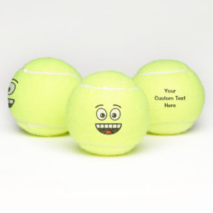 Pelotas De Tenis Cara sonriente con boca abierta