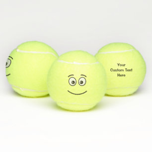 Pelotas De Tenis Cara sonriente con ojos abiertos