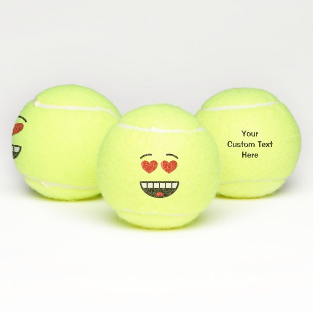 Pelotas De Tenis Cara sonriente con ojos en forma de corazón (Múltiples)