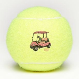 Pelotas De Tenis Carro de golf / ilustracion personalizado de coche