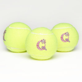Pelotas De Tenis Carta Q chicas en monograma personalidades de dood