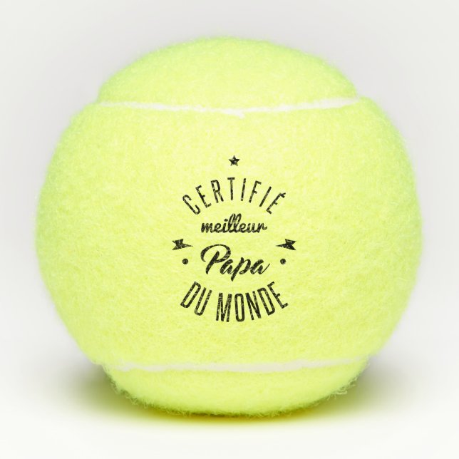 Pelotas De Tenis Certifié mejor papá (Anverso)