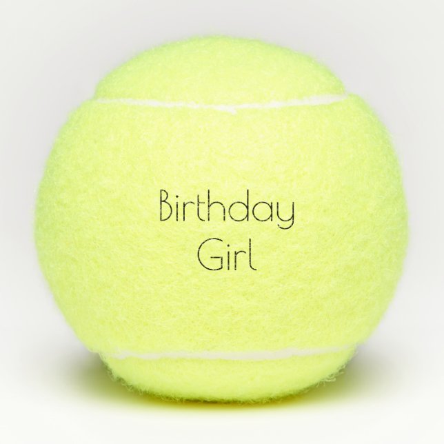 Pelotas De Tenis Chica de cumpleaños Tennis BAlls (Anverso)