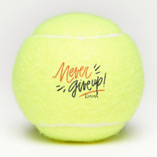 Pelotas De Tenis Cita Inspiradora motivacional. ¡Nunca te rindas!
