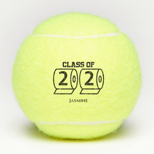 Pelotas De Tenis Clase de 2020 Nombre personalizado de graduación d (Anverso)