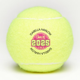 Pelotas De Tenis Clase de nombre de graduado rosado 2025