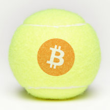 Pelotas de tenis clásicas del logotipo del bitcoin