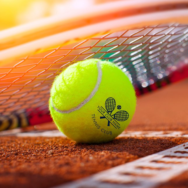 Pelotas De Tenis Club Deportivo Cute Nombre Equipo de Tenis Navy Az (Custom Tennis Club Country Members Training Balls with Logo)