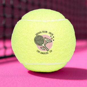 Pelotas De Tenis Club Social personalizado Tennis Bachelorette Week