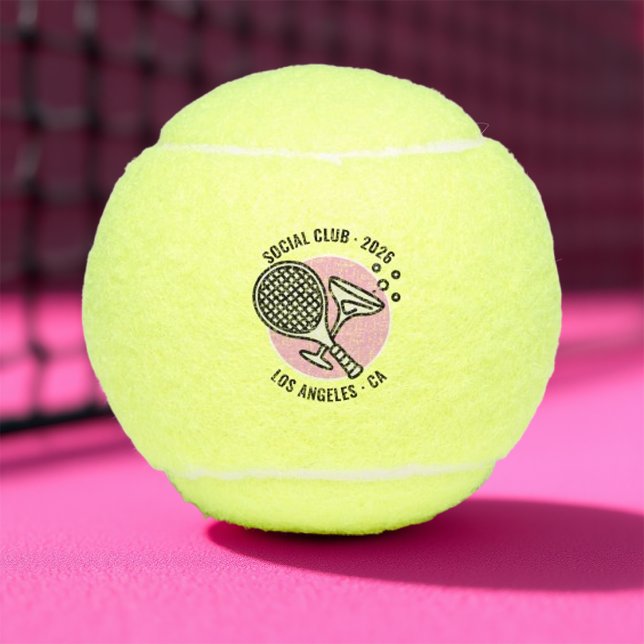Pelotas De Tenis Club Social personalizado Tennis Bachelorette Week (Custom Social Club Tennis Bachelorette Weekend Tennis Balls)