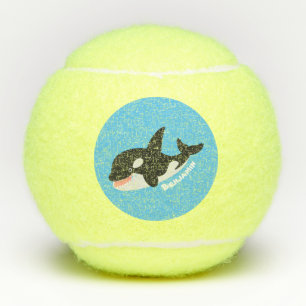Pelotas De Tenis Cómico asesino ballena orca personalizado lindo il