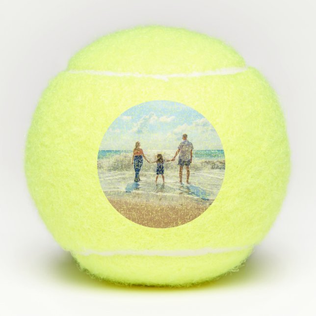 Pelotas de tenis con tu regalo de fotos de persona (Anverso)
