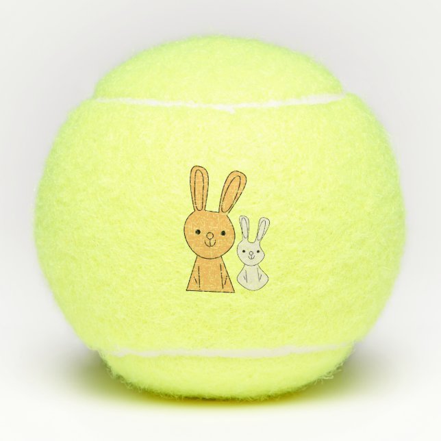 Pelotas De Tenis Conejo de Pascua (Anverso)