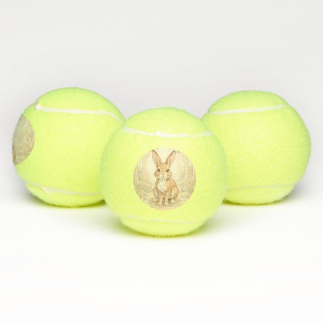 Pelotas De Tenis Conejo marrón lindo en un bosque (Múltiples)