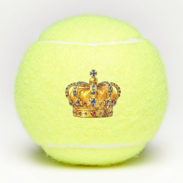 Pelotas De Tenis Corona dorada real (Anverso)