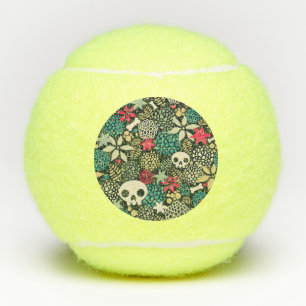 Pelotas De Tenis Cráneo de flores