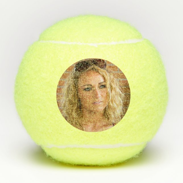 Pelotas De Tenis Crea tu propio Personalizado de tenis fotográfico (Anverso)