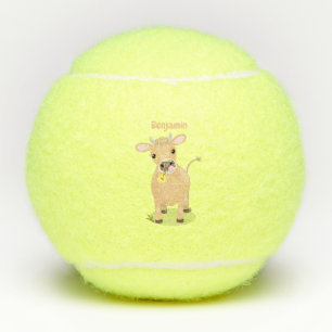 Pelotas De Tenis Cuidada jersey feliz vaca y personalizado de flore