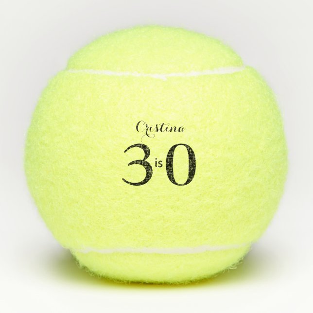 Pelotas De Tenis Cumpleaños 30 personalizado (Anverso)