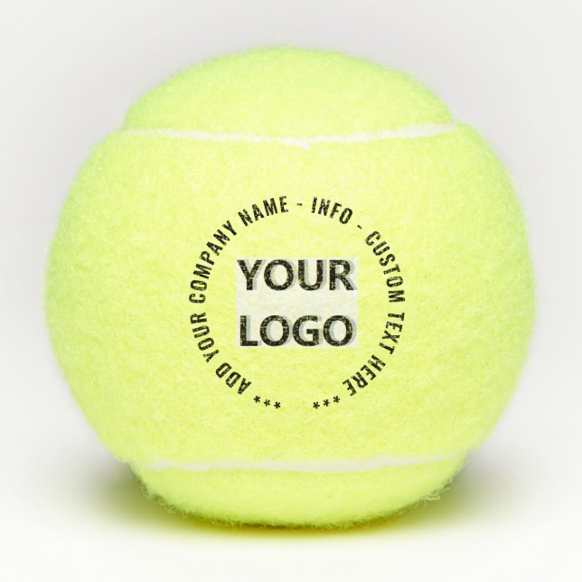 Pelotas De Tenis Custom Logo and Text Your Branded Tennis Balls (Anverso)