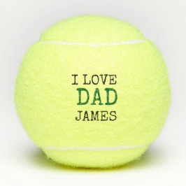 Pelotas De Tenis Custom yellow tennis balls with name Father's