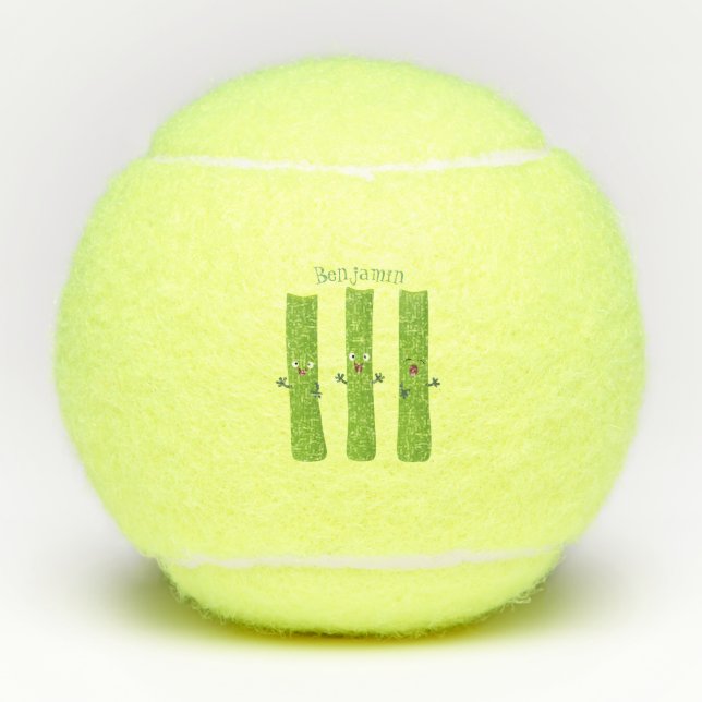 Pelotas De Tenis Cute apio palitos trio verduras personalizados (Anverso)