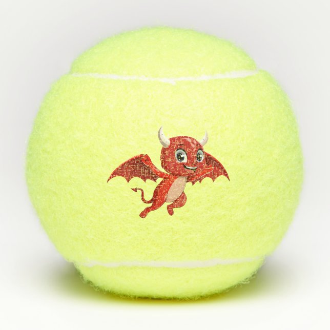 Pelotas De Tenis Cute cartoon flying devil (Anverso)