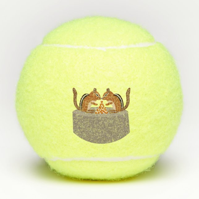 Pelotas De Tenis Cute Chipmunks Fall Wedding (Anverso)