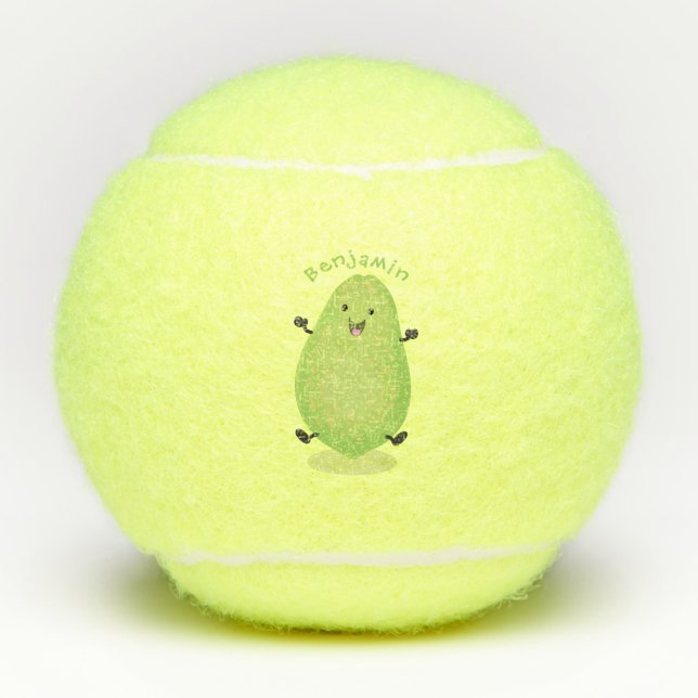 Pelotas De Tenis Cute kawaii papaya paw personalizado ilustracion (Anverso)