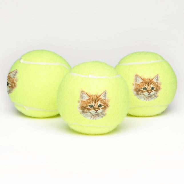Pelotas De Tenis Cute Kitty (Múltiples)
